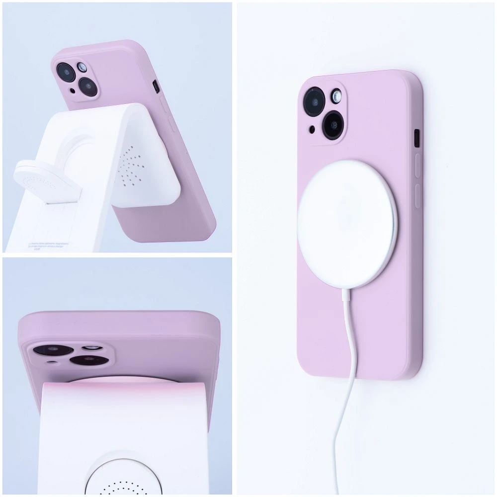 OEM dėklas, skirtas „iPhone 17 Pro / 18 Pro“ silikoniniam dėklui su „MagSafe“ (didele skylute), rožinis
