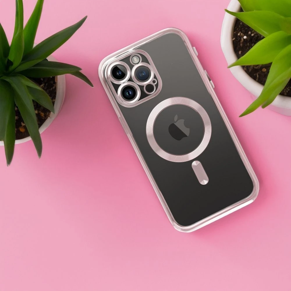 OEM dėklas, skirtas iPhone 17 Pro / 18 Pro, Electro Mag dėklas, suderinamas su MagSafe, auksinis-rose