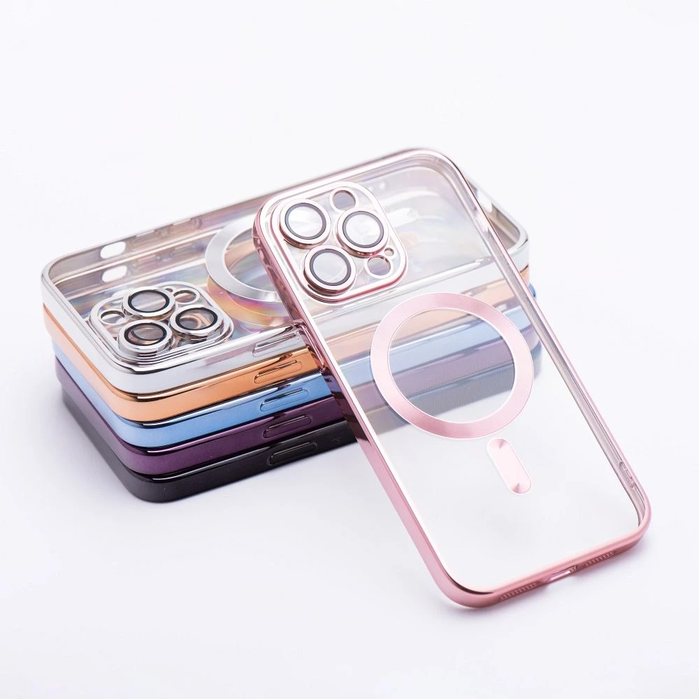 OEM dėklas, skirtas iPhone 17 Pro / 18 Pro, Electro Mag dėklas, suderinamas su MagSafe, auksinis-rose