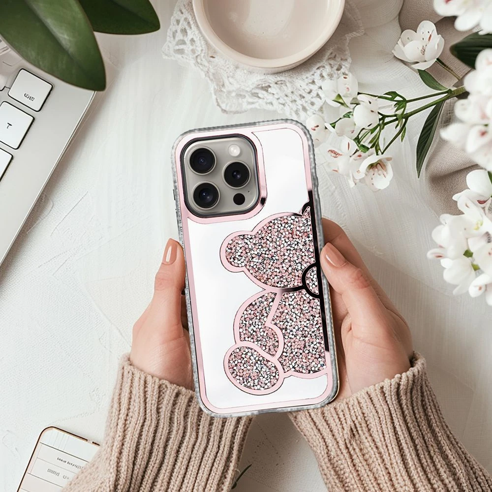 Dėklas Oem Case for iPhone 17 Pro / 18 Pro Teddy Bear pink