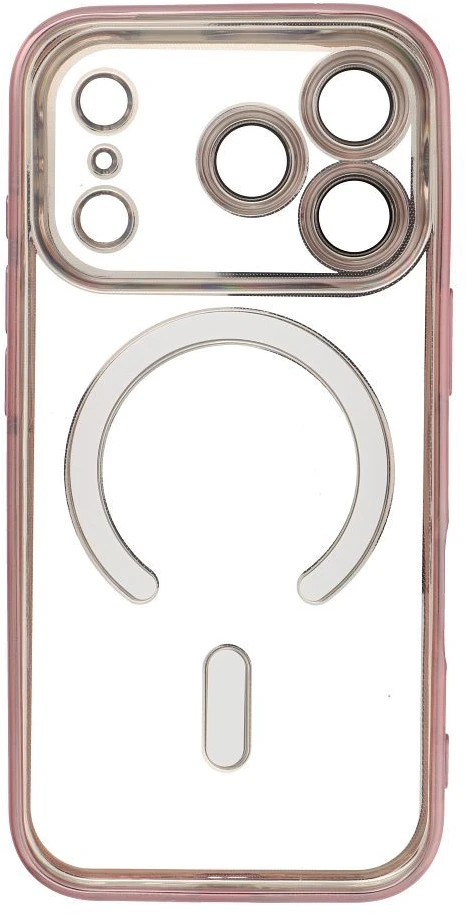 OEM dėklas, skirtas iPhone 17 Pro / 18 Pro, Electro Mag dėklas, suderinamas su MagSafe, auksinis-rose