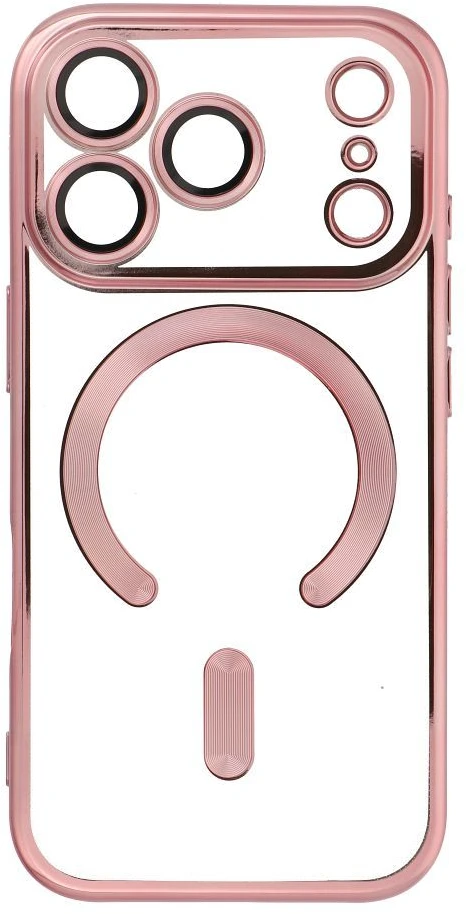 OEM dėklas, skirtas iPhone 17 Pro / 18 Pro, Electro Mag dėklas, suderinamas su MagSafe, auksinis-rose
