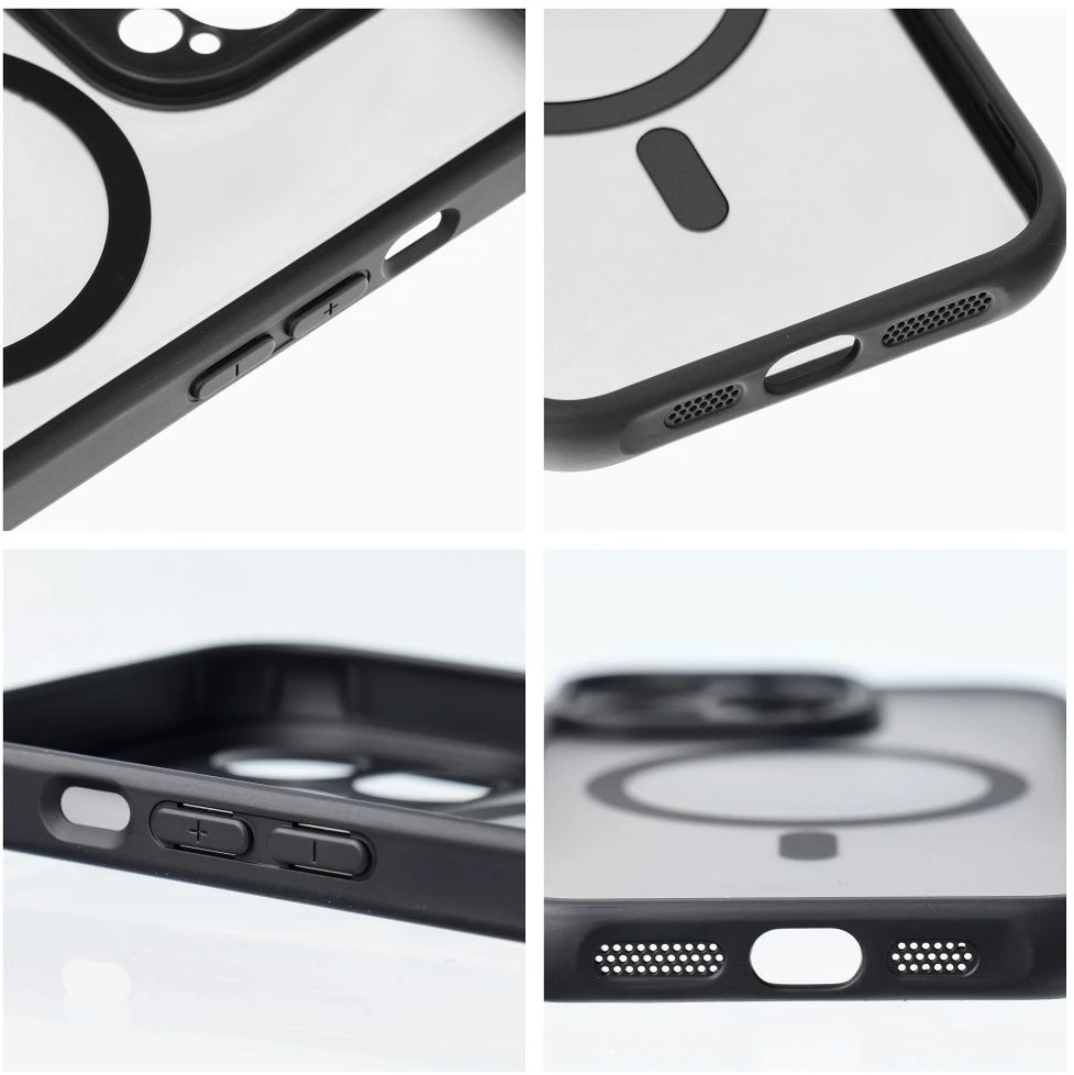 OEM dėklas, skirtas iPhone 17 Pro / 18 Pro, pilnai matinis Mag dėklas, suderinamas su MagSafe juodas