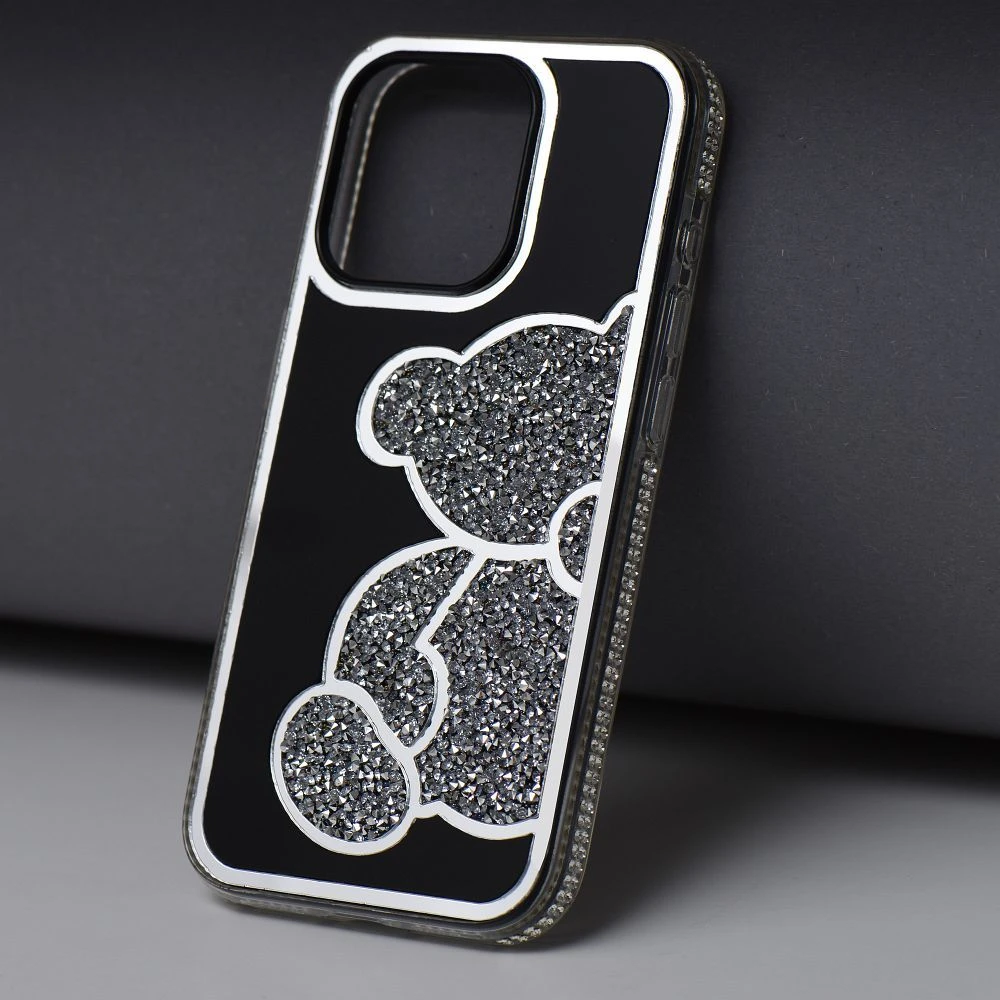 Dėklas Oem Case for iPhone 17 Pro / 18 Pro Teddy Bear sidabrinis