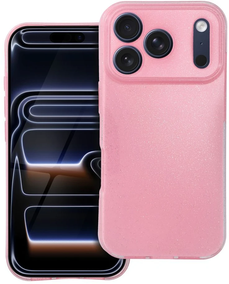Oem dėklas, skirtas iPhone 18 Pro / 17 Pro, skaidrus dėklas 2 mm, Blink pink