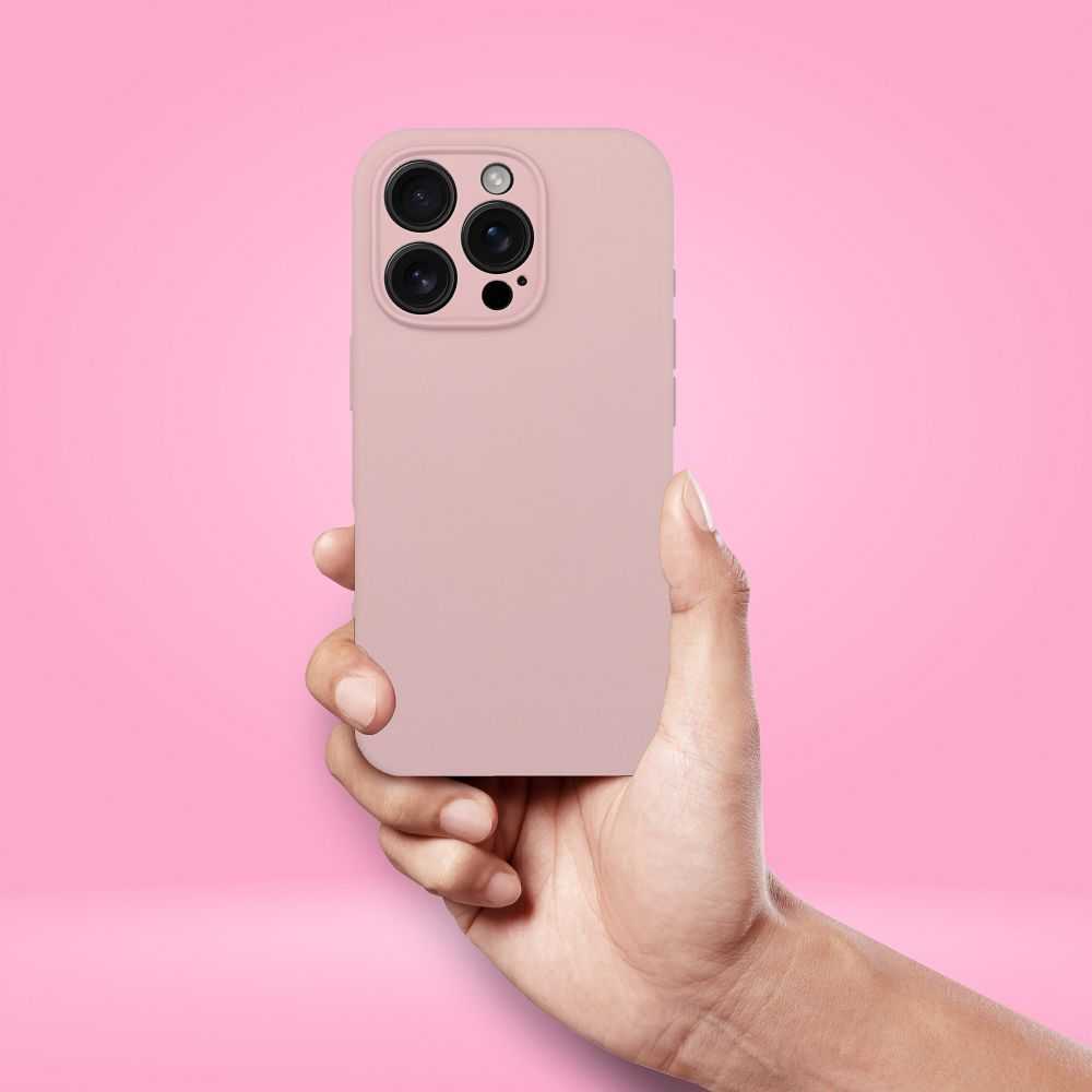 Dėklas Oem Case for iPhone 17 Pro Max / 18 Pro Max (low camera edge) Silicone 2mm (camera protection) compatible with MagSafe powder pink