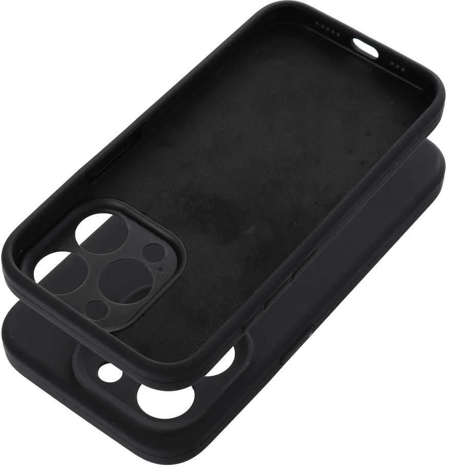 OEM dėklas, skirtas iPhone 17 Pro / 18 Pro (žemas kameros kraštas), silikoninis 2 mm (apsauga nuo kameros), juodas