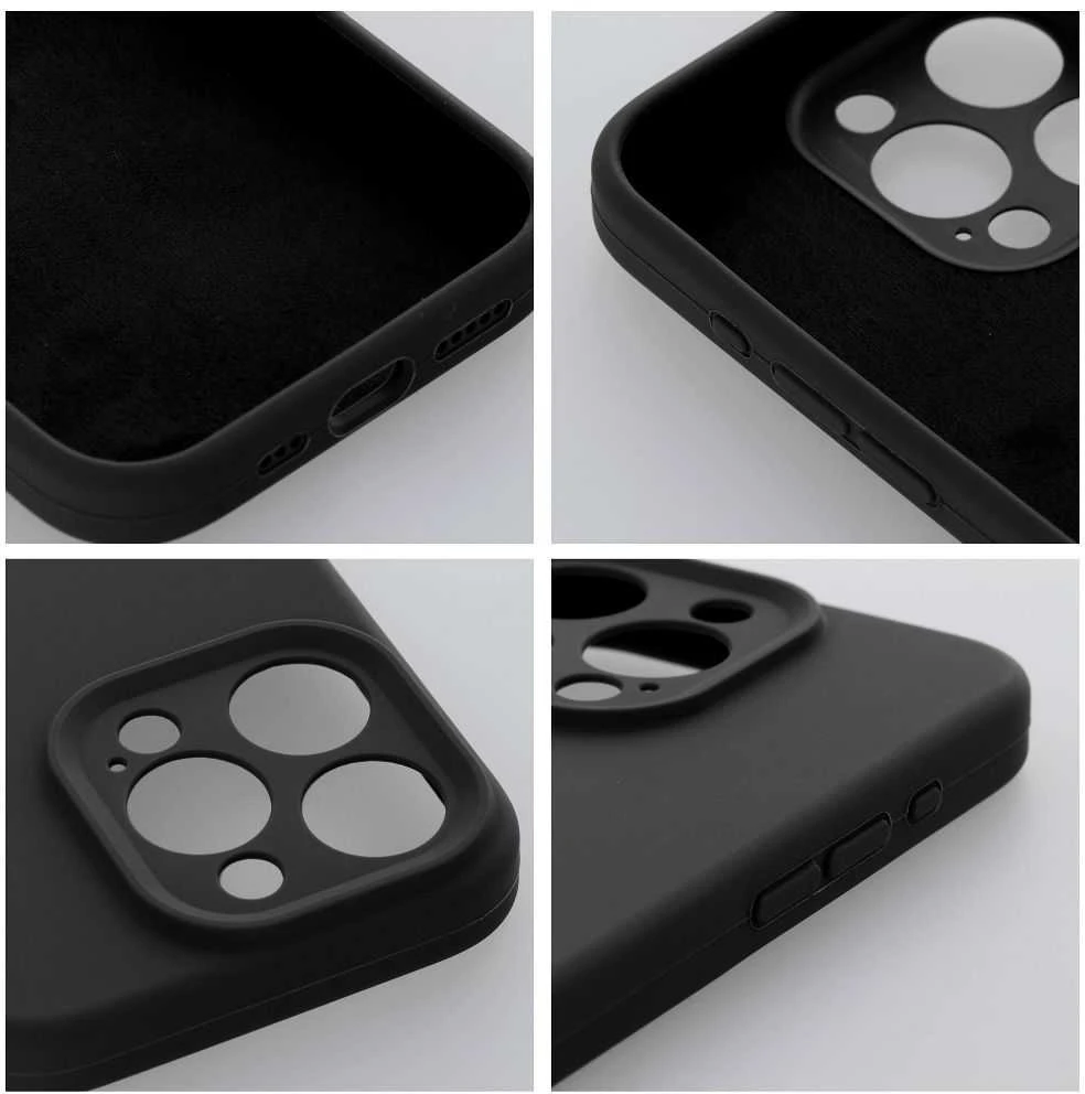 OEM dėklas, skirtas iPhone 17 AIR silikoniniam 2 mm dėklui (apsaugai nuo kameros), juodas