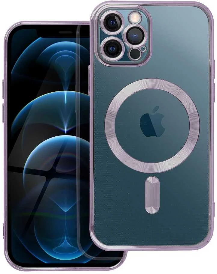 Dėklas Oem Case for iPhone 12 PRO Electro Mag Cover compatible with MagSafe violetinė