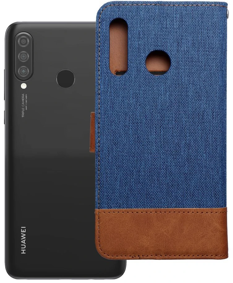 OEM atverčiamas dėklas Huawei P30 LITE Jeans Book mėlynas