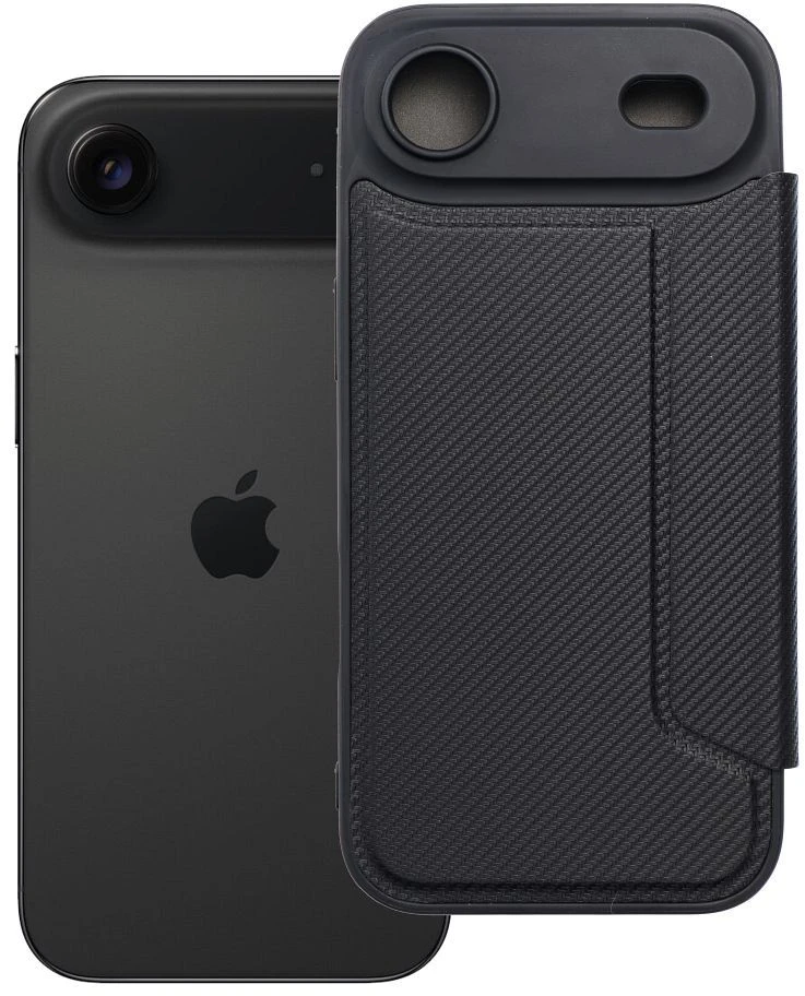 OEM atverčiamas dėklas iPhone 17 AIR Razor Book juodas
