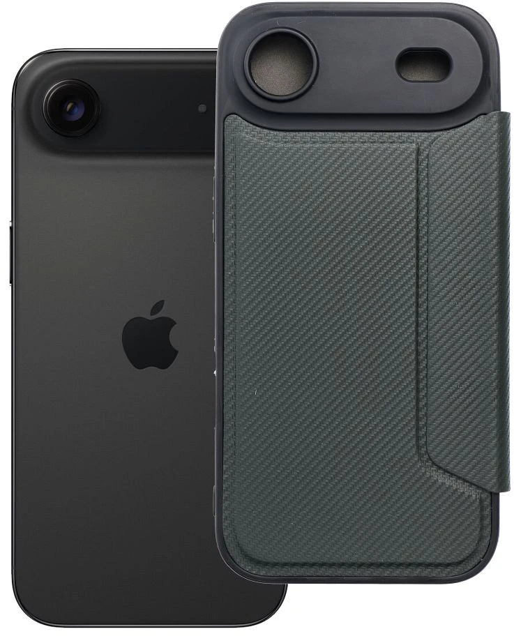 OEM atverčiamas dėklas iPhone 17 AIR Razor Book tamsi žalia