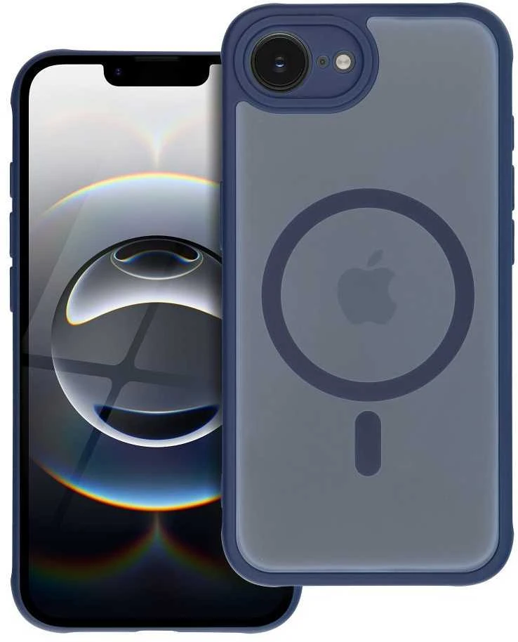 OEM dėklas, skirtas „iPhone 14 PRO“ visiškai matinis „Mag“ dėklas, suderinamas su „MagSafe“ mėlynas