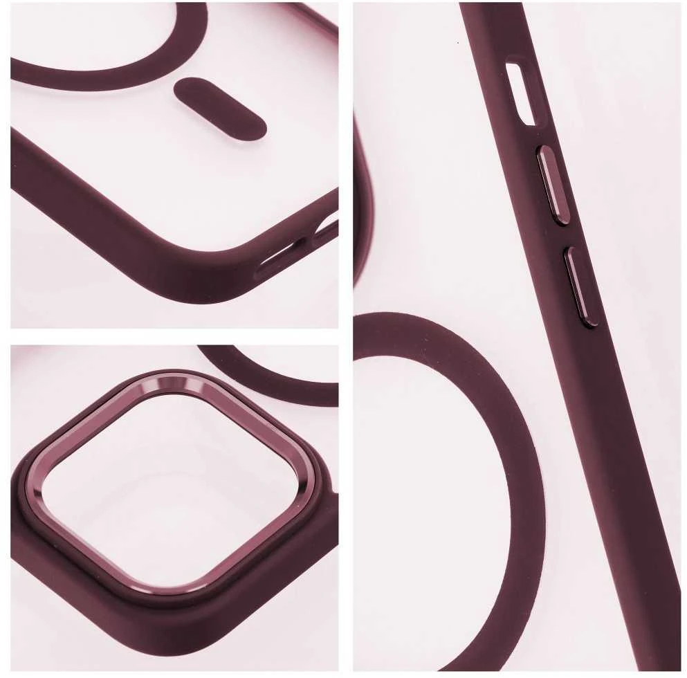 Oem Originalus „iPhone 17 Pro / 18 Pro“ dėklas (žemas kameros kraštas), matinis „Mag“ dėklas, suderinamas su „MagSafe“, raudonas