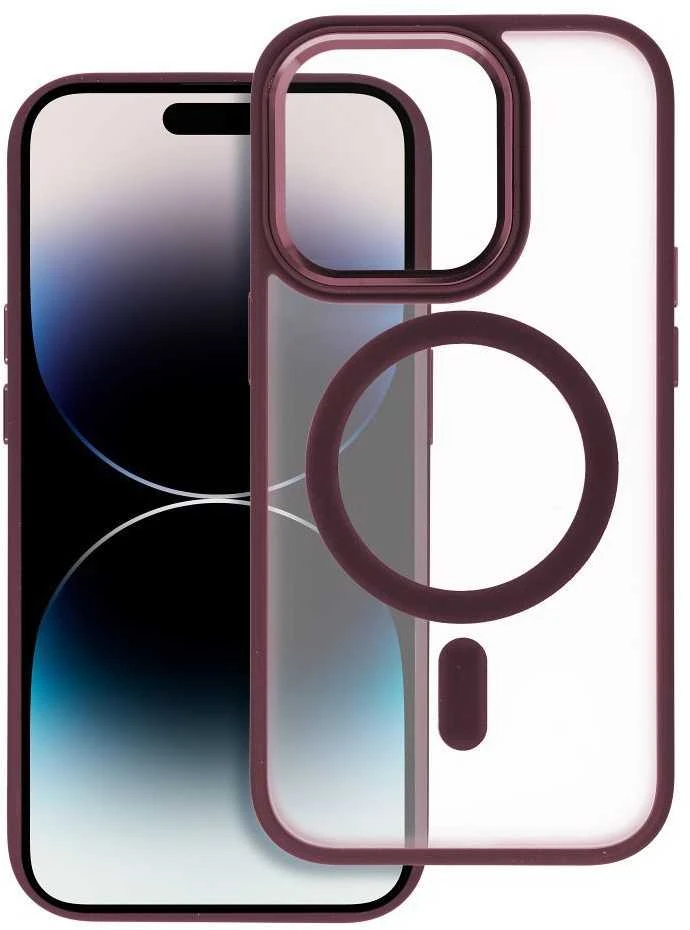 Oem Originalus „iPhone 17 Pro / 18 Pro“ dėklas (žemas kameros kraštas), matinis „Mag“ dėklas, suderinamas su „MagSafe“, raudonas