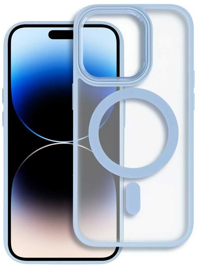 OEM dėklas, skirtas „iPhone 17 AIR“ matiniam „Mag“ dangteliui, suderinamas su „MagSafe“ mėlynas