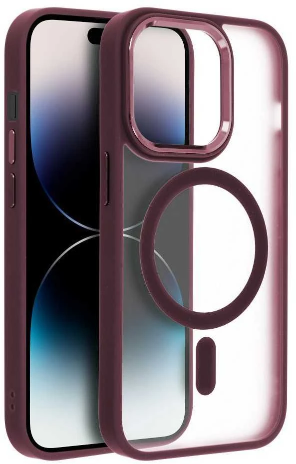 Oem Originalus „iPhone 17 Pro / 18 Pro“ dėklas (žemas kameros kraštas), matinis „Mag“ dėklas, suderinamas su „MagSafe“, raudonas