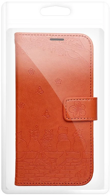 OEM atverčiamas dėklas, skirtas iPhone 17 PRO MAX / 18 PRO MAX Mezzo Book Cats Ruda