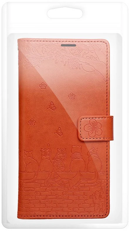 OEM atverčiamas dėklas Redmi NOTE 15 4G Mezzo Book Cats Ruda