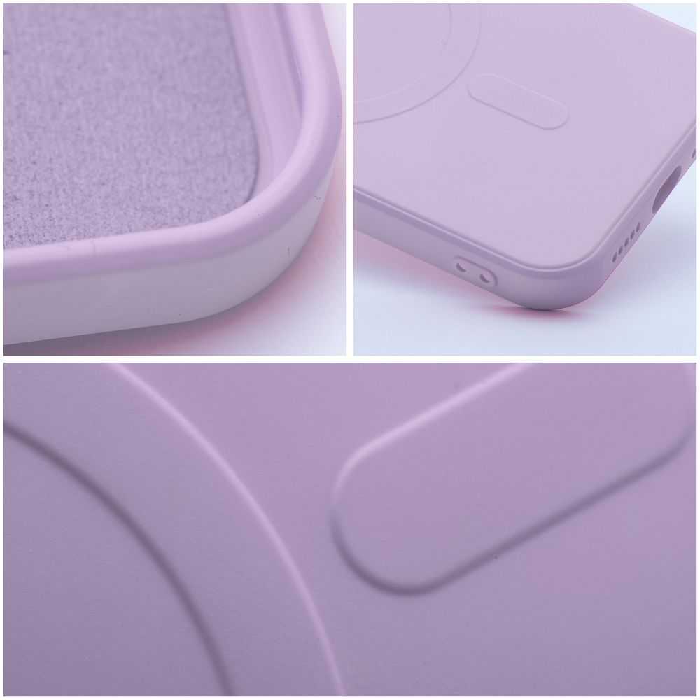 Dėklas Oem Case for iPhone 15 Silicone Mag Cover compatible with MagSafe (camera protection) pink