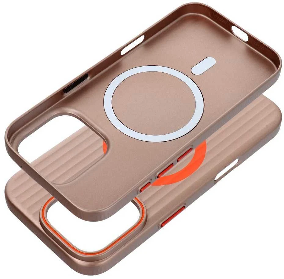 Oem Originalus „iPhone 13 PRO“ dėklas, suderinamas su „MagSafe“, titano dykumos spalvos.