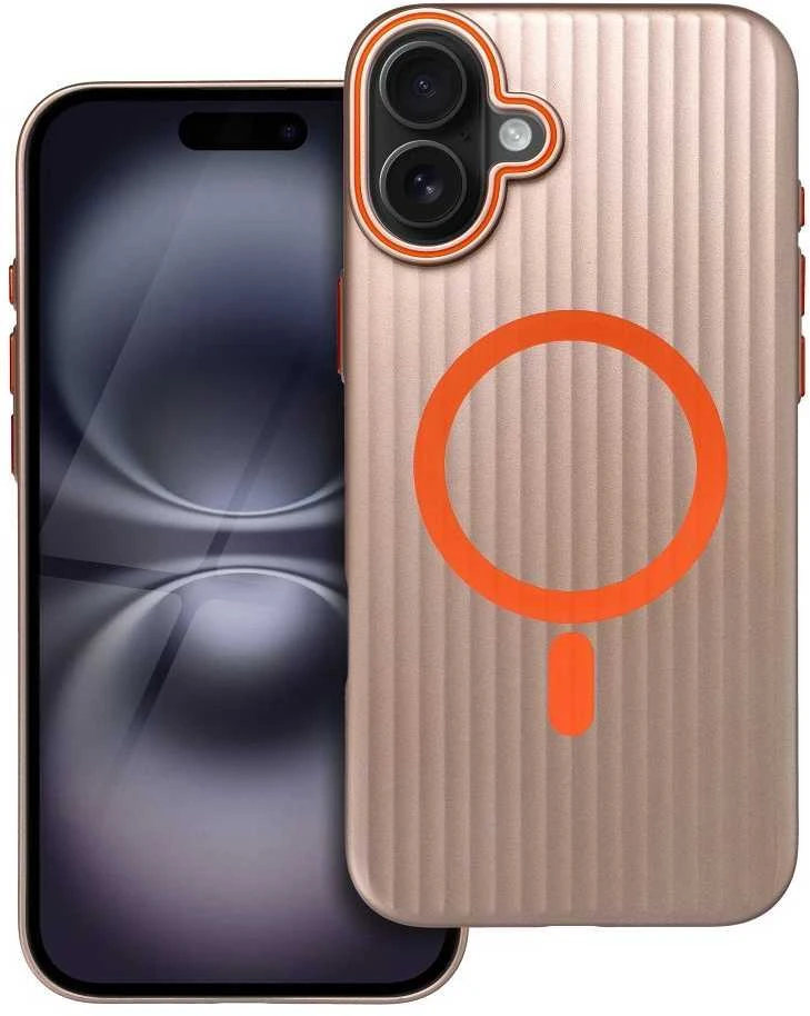 Simply Originalus „iPhone 16 PLUS“ dėklas, suderinamas su „MagSafe“ titano spalvos dykumos spalvos dėklu.