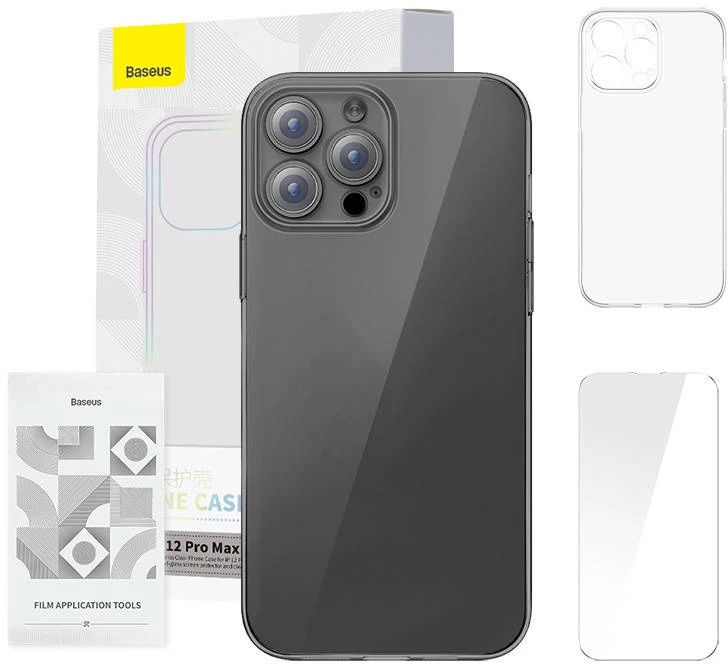 Telefono dėklas Baseus Crystal Clear, skirtas 12 Pro Max (permatomas)