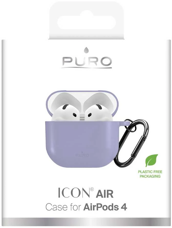 Dėklas Puro Icon Case for AirPods 4 - Violetinė
