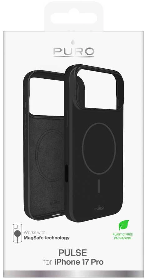 Puro Pulse Protective dėklas skirtas Apple iPhone 17 Pro Polycarbonate – juodos spalvos