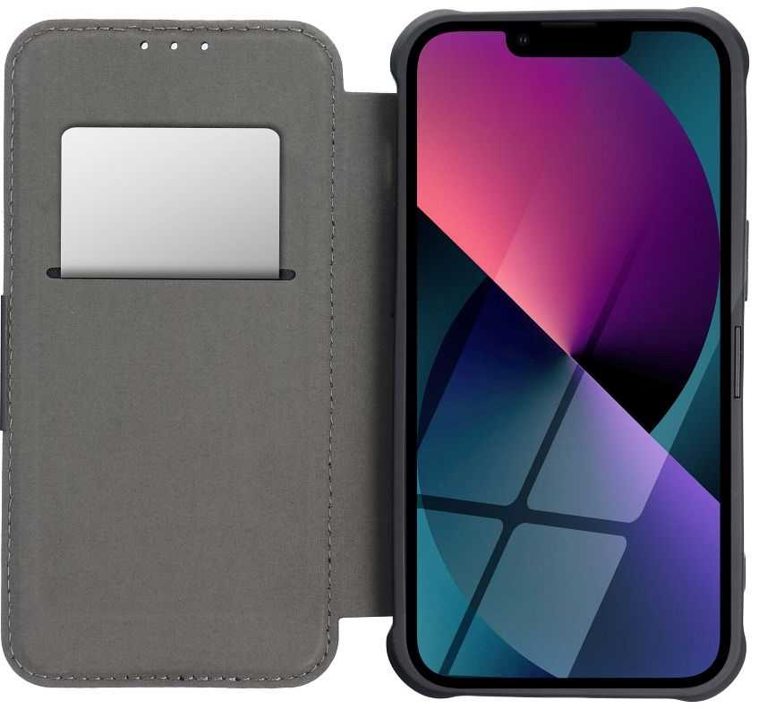 OEM atverčiamas dėklas iPhone 15 Razor Book juodas