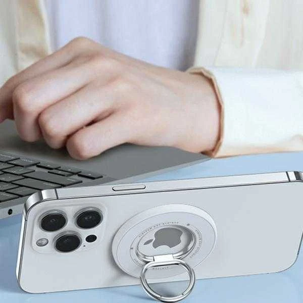 SODI dvipusis magnetinis Ring Stand BM-350 baltos spalvos MagSafe