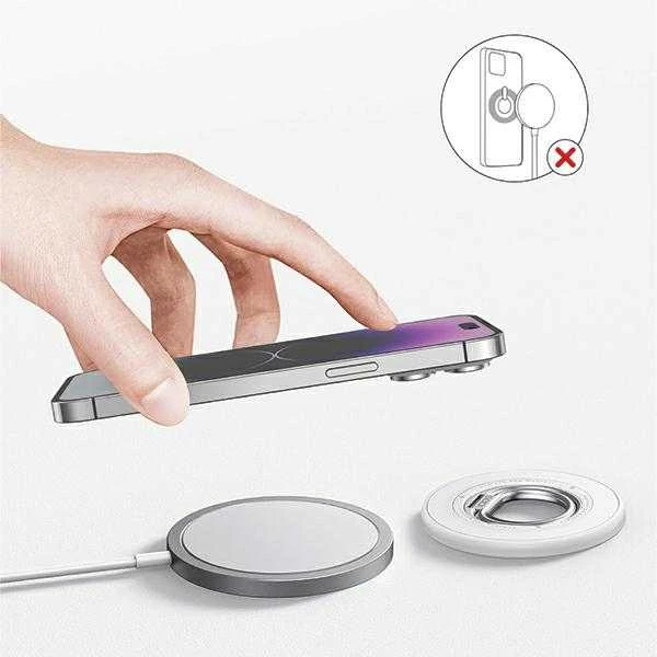 SODI dvipusis magnetinis Ring Stand BM-350 baltos spalvos MagSafe