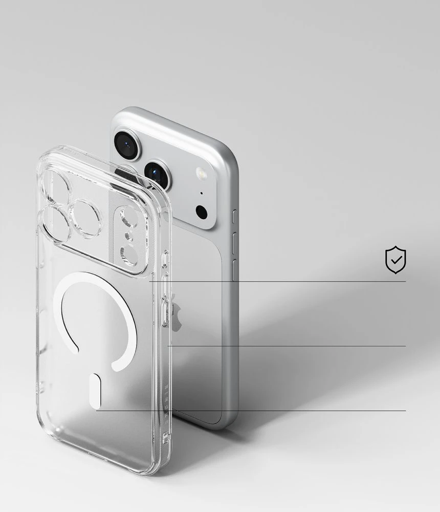 Dėklas RINGKE FUSION MAGNETIC MagSafe iPhone 17 Pro / 18 Pro MATINIS SKAIDRUS