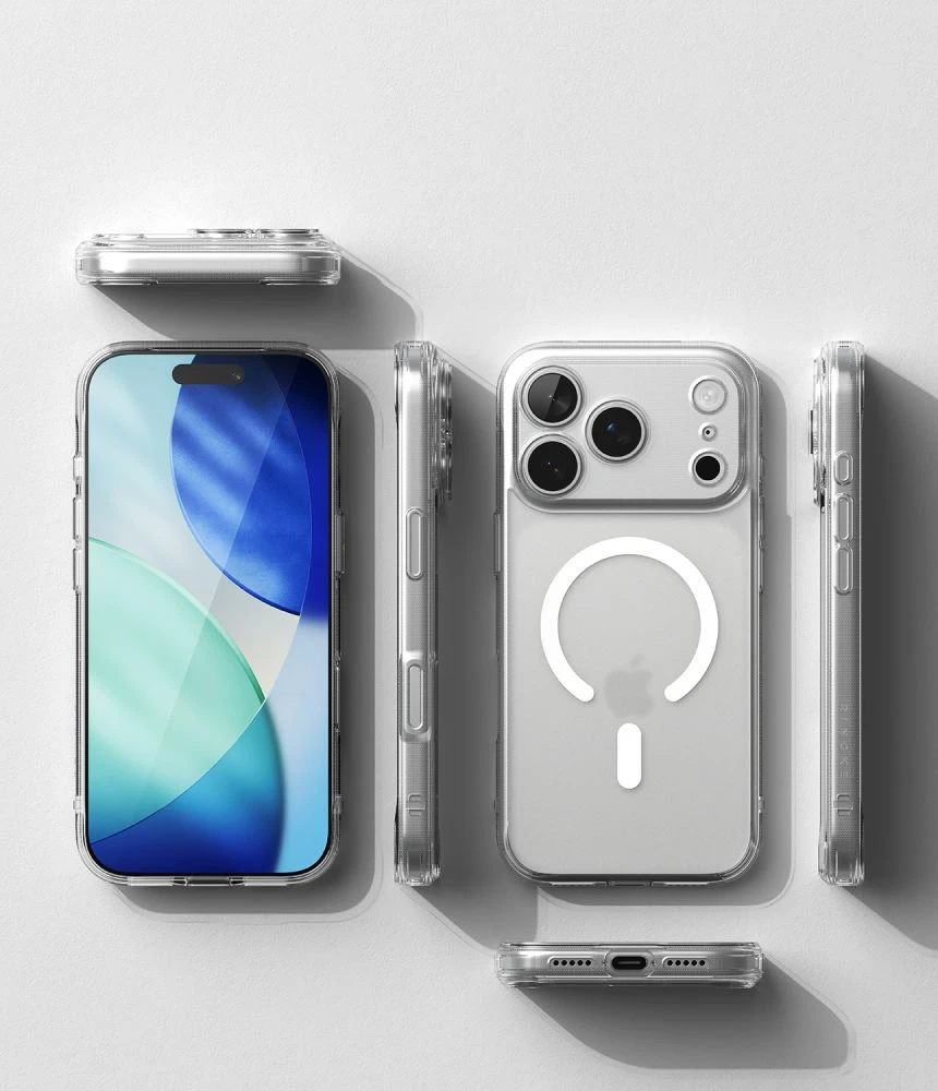 Dėklas RINGKE FUSION MAGNETIC MagSafe iPhone 17 Pro / 18 Pro MATINIS SKAIDRUS