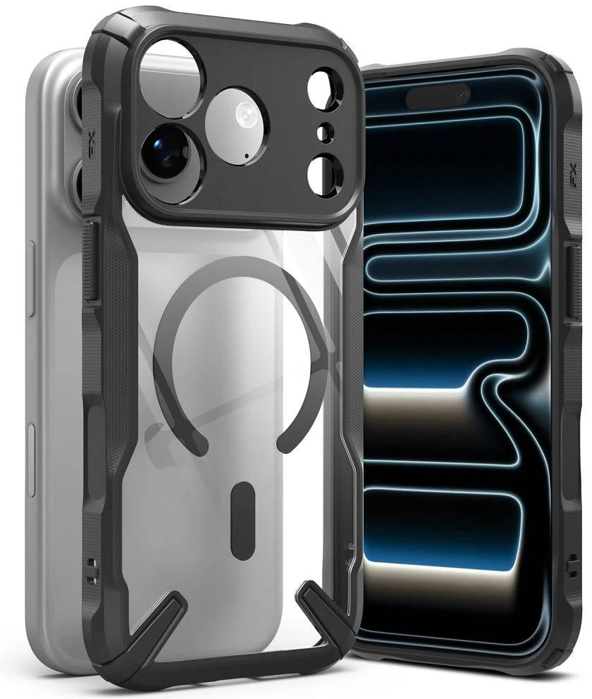 „Ringke Fusion X Magnetic MagSafe“ dėklas „iPhone 18 Pro Max“ / „17 Pro Max“ – juodas