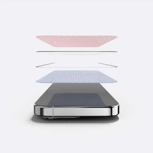 Ringke iPhone 15 Pro Screen Protector Premium Tempered Glass 9H with installation jig Transparent