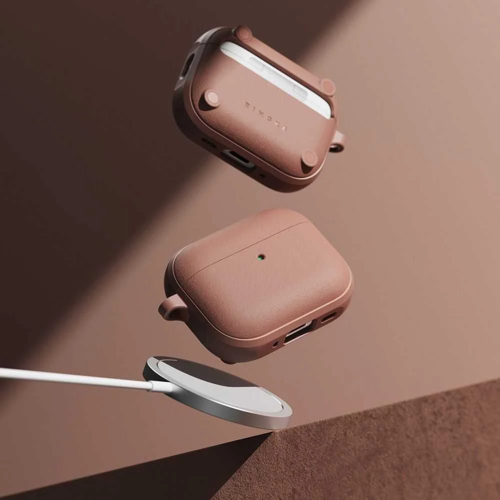 „Ringke AirPods Pro 3“ dėklas, magnetinis, onikso spalvos, koralų spalvos