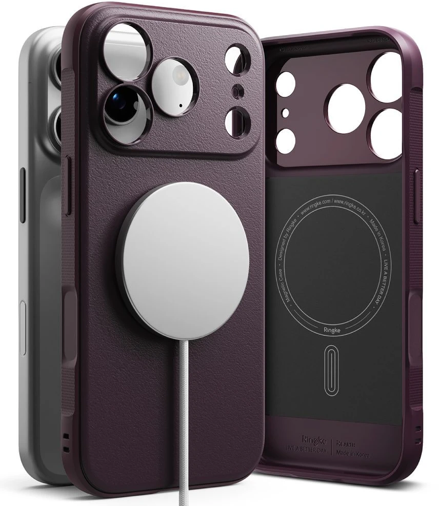 Ringke Onyx MagSafe dėklas iPhone 18 Pro / 17 Pro - Bordo spalvos
