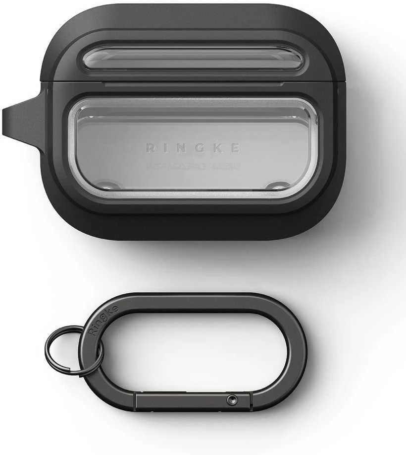 Dėklas „Ringke UX Magnetic MagSafe“ ausinės, Apple AirPods Pro 3, Juodas/Clear