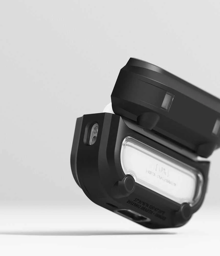 Dėklas „Ringke UX Magnetic MagSafe“ ausinės, Apple AirPods Pro 3, Juodas/Clear