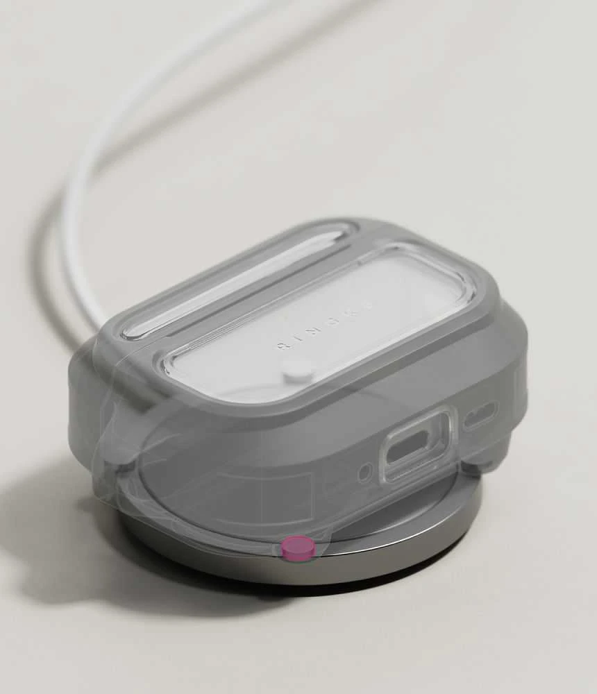 Dėklas „Ringke UX Magnetic MagSafe“ ausinės, Apple AirPods Pro 3, Juodas/Clear