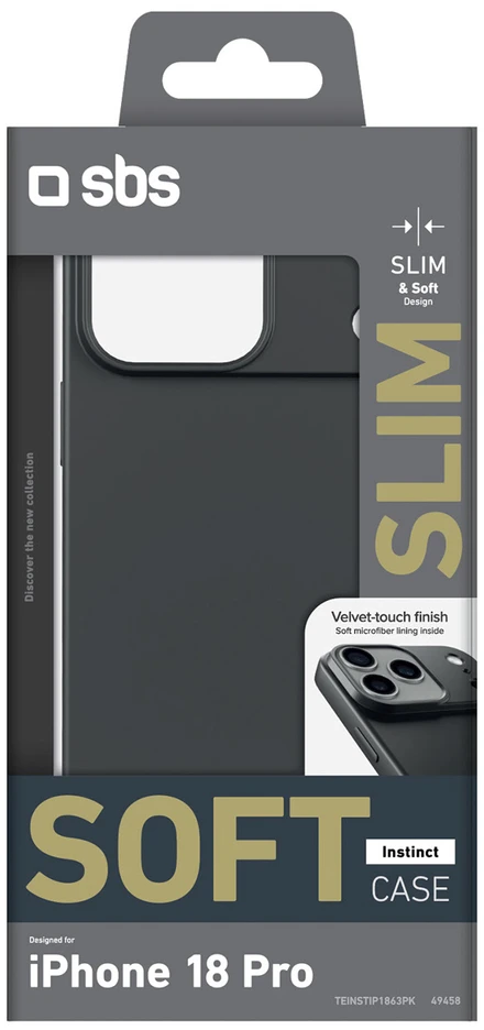 Dėklas SBS Instinct Case for iPhone 18 Pro / 17 Pro - Juodas