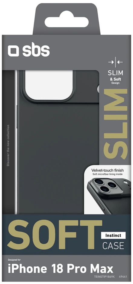 Dėklas SBS Instinct Case for iPhone 18 Pro Max / 17 Pro Max - Juodas
