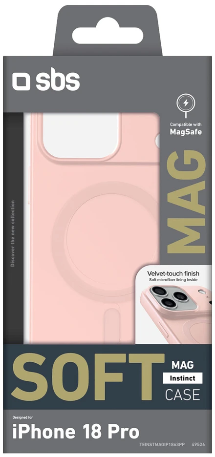 Dėklas SBS Instinct Mag Case for iPhone 18 Pro / 17 Pro Compatible with MagSafe - Rožinė