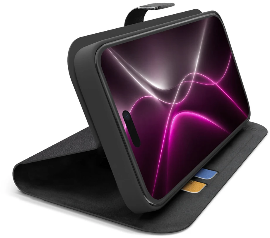 Dėklas SBS Wallet Smart Case for iPhone 18 Pro Max with Wallet and Stand - Juodas