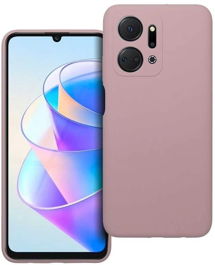 OEM dėklas Honor X7A silikoniniam 2 mm dėklui (apsauginis fotoaparatas), rausvos spalvos