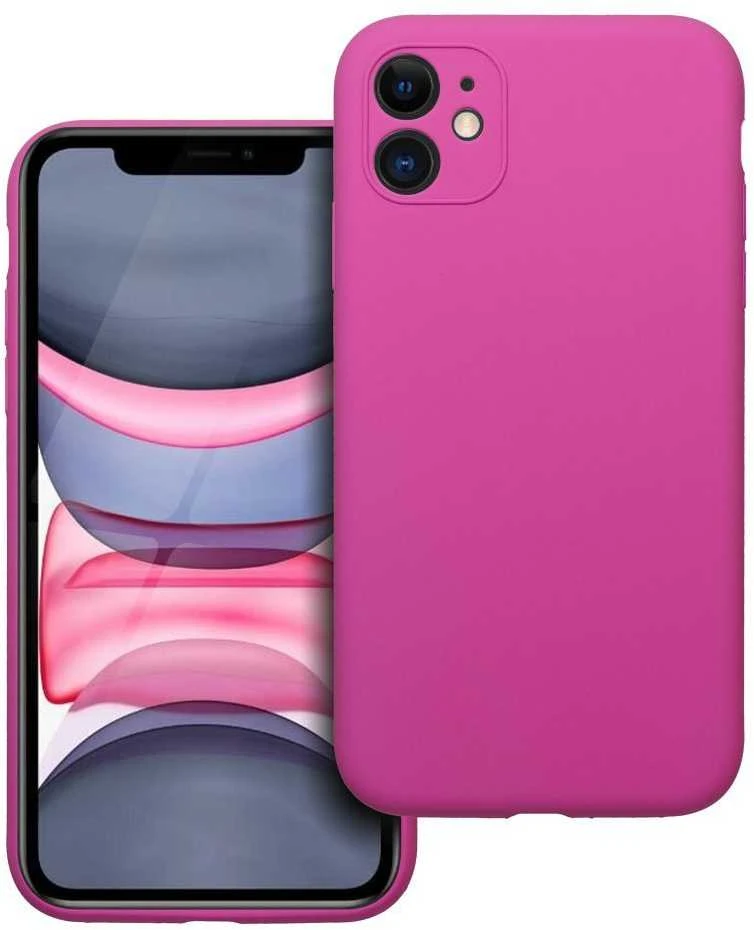 „Oem dėklas, skirtas iPhone 11, silikoninis 2 mm (su fotoaparato apsauga), rožinis“