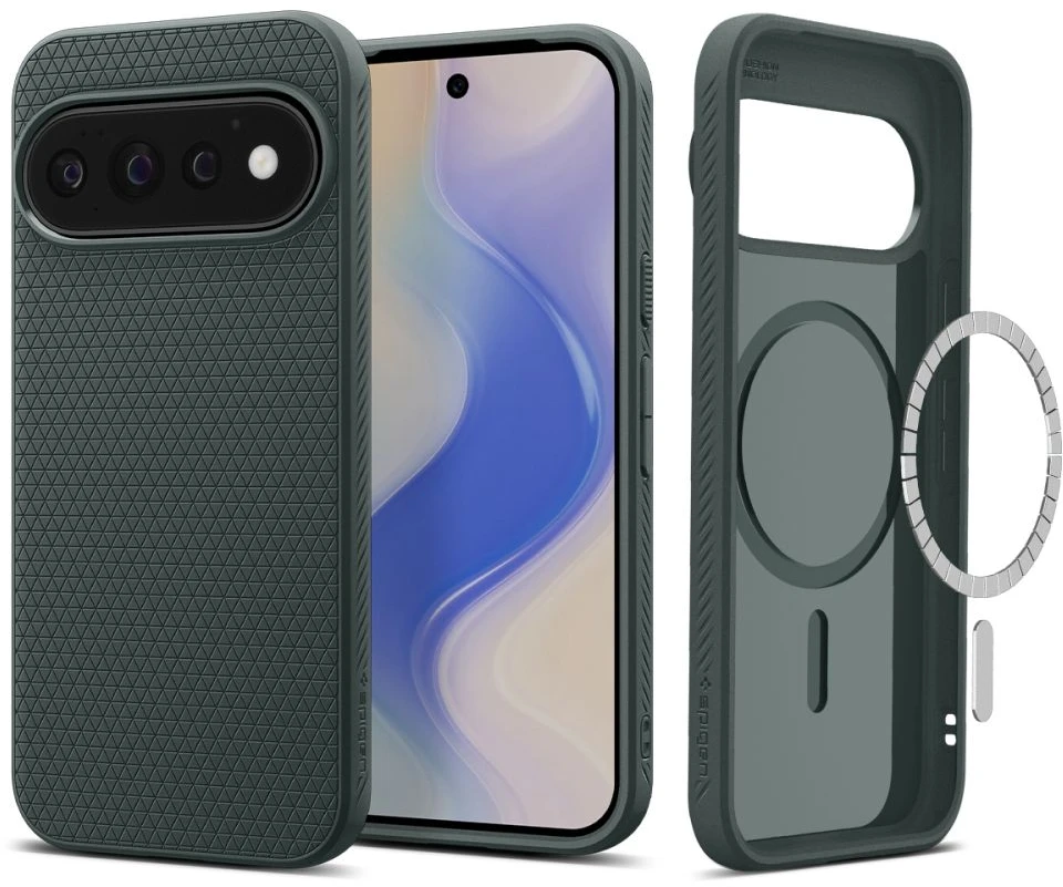 SPIGEN LIQUID AIR MAG MAGSAFE DĖKLAS GOOGLE PIXEL 11 PRO ABYSS Žalias