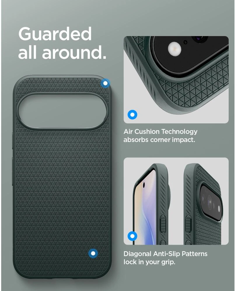SPIGEN LIQUID AIR MAG MAGSAFE DĖKLAS GOOGLE PIXEL 11 PRO ABYSS Žalias