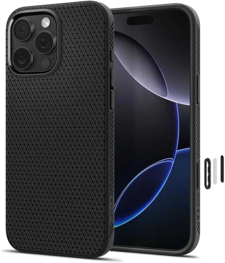 „Spigen Liquid Air „T“ MagSafe“ dėklas, skirtas „iPhone 16 Pro Max“ – matinis juodas
